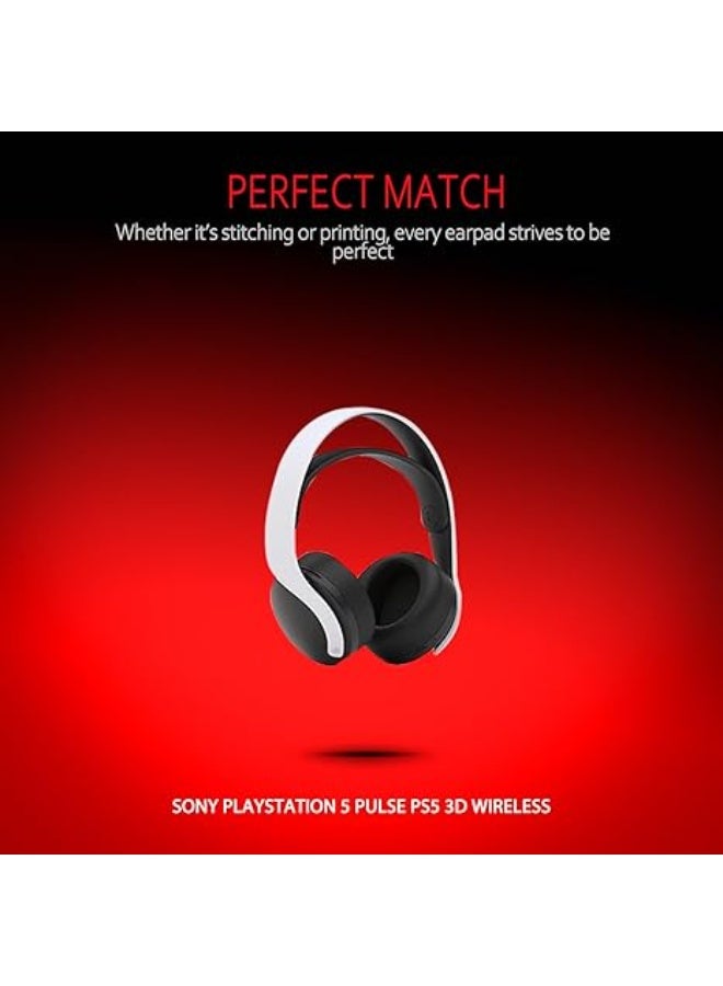 QIRG Replacement Ear Pads for Sony Playstation 5/PS5/Pulse 3D – Soft Memory Foam with Protein Leather Cushions Headset Earpads - Image 2